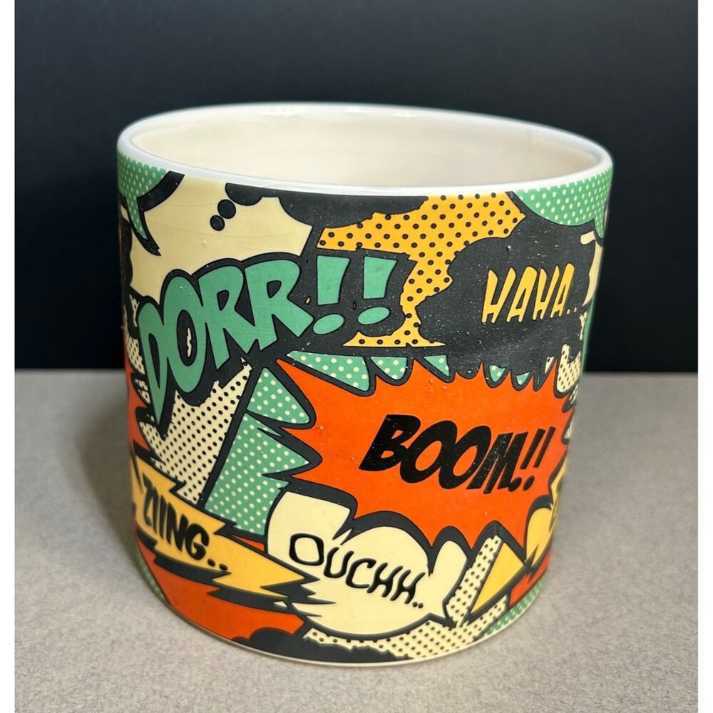 Comic ' Burst ' Ceramic Planter Container Colorful by Live Trend Designs